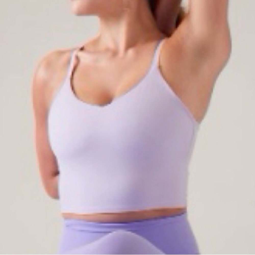 Athleta - Elation V-Neck Longline Bra - Violet - XL (D-DD)